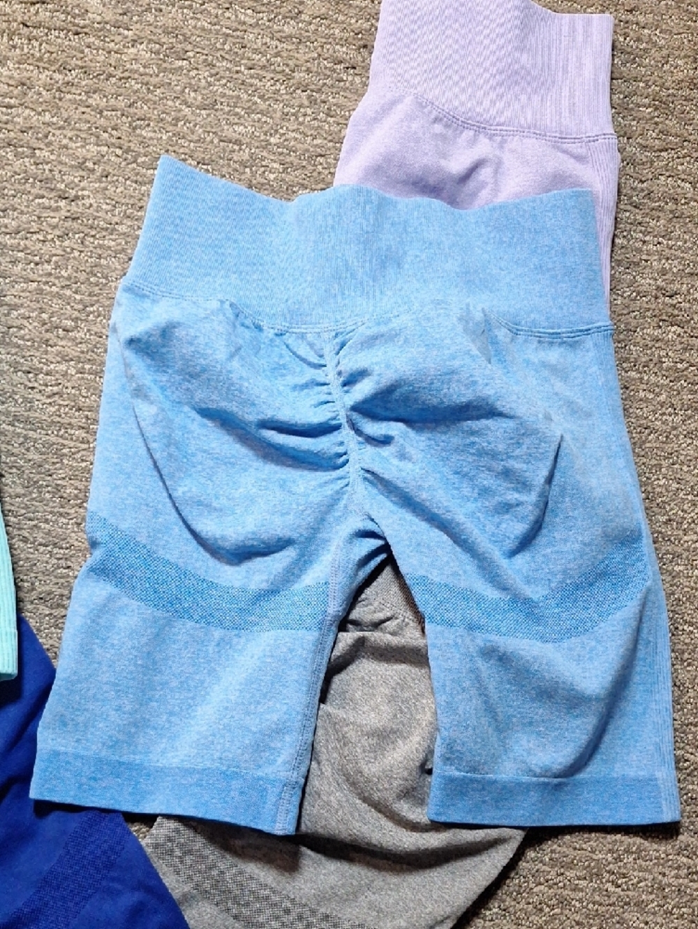 Womens Seamless Butt Scrunching Shorts - Multi Color Pack - Gym Shorts - Picture 9 of 14